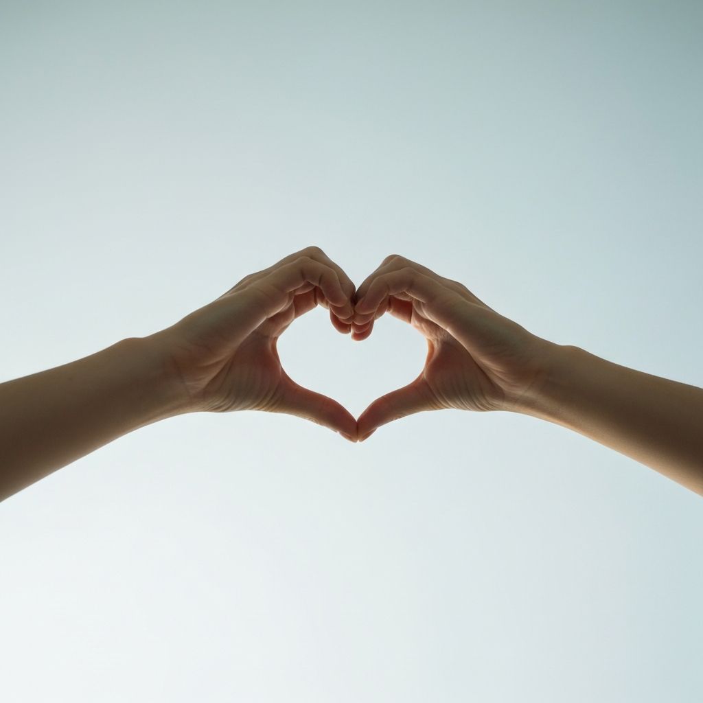 Hands forming a heart shape